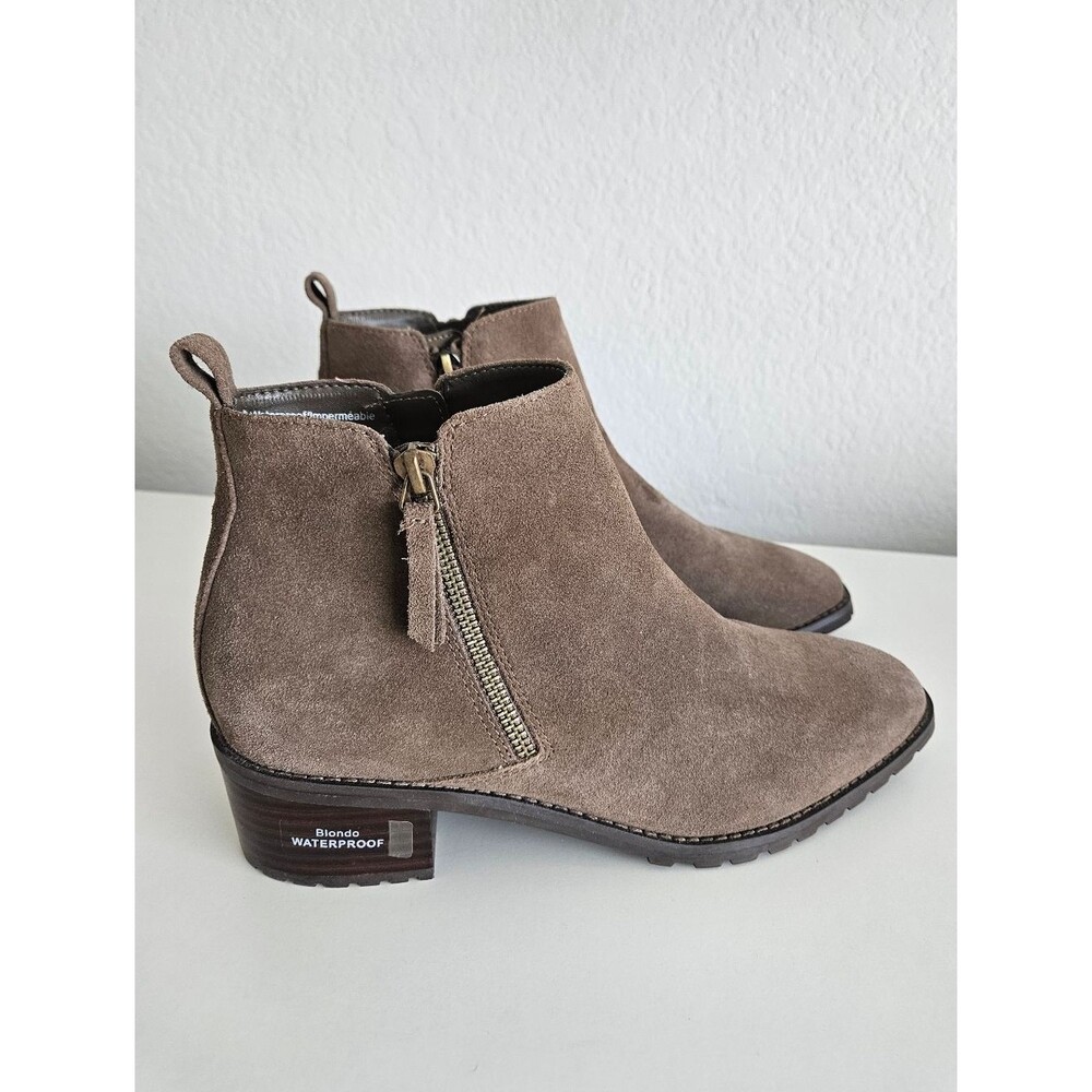 NEW Blondo Samara Waterproof Ankle Boot Women 10W Dark Taupe Bootie - Picture 3 of 10